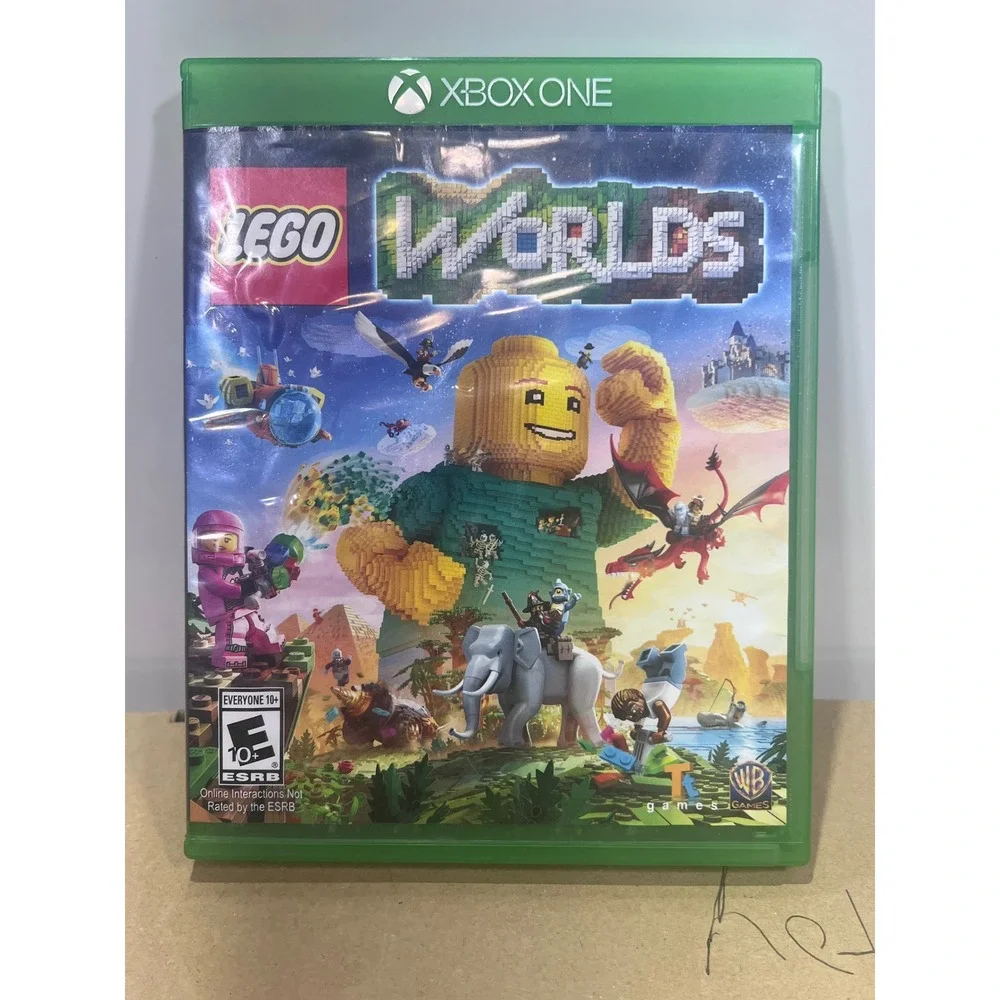 LEGO Worlds Xbox One Video Game Physical Disc with Case and Manual E10+‎